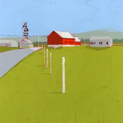 Round the Bend, 2025 (acrylique sur panneau de bois)