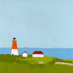 Trois en ligne, 2025, acrylique sur panneau de bois