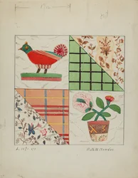 Quilt appliqué, c. 1936