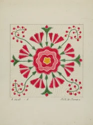 Courtepointe appliquée, c. 1940