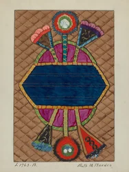 Couverture en appliqué, vers 1936