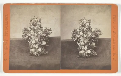 Sans titre [hommage floral en forme de croix], milieu du 19e siècle