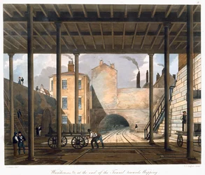 Entrepôts etc. à la fin du tunnel vers Wapping, Liverpool, 1832-1833