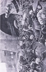Mutinerie indienne : Comment ils ont combattu pour réprimer la révolte en Hindoustan, illustration de British Battles on Land and Sea, 1915
