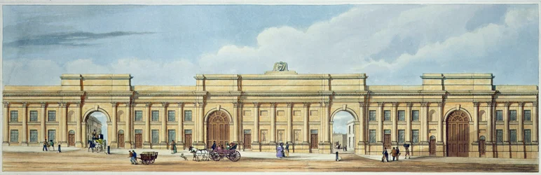 Nouvelle grande entrée du chemin de fer de Liverpool et Manchester, Lime Street, Liverpool, de 