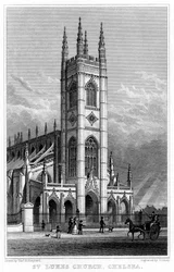 Église Saint-Luc, Chelsea, Londres, 1828