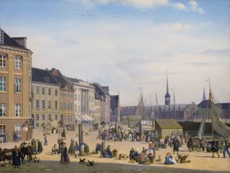 Højbro Plads, une place de marché à Copenhague