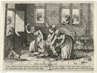 Homme battu par trois femmes