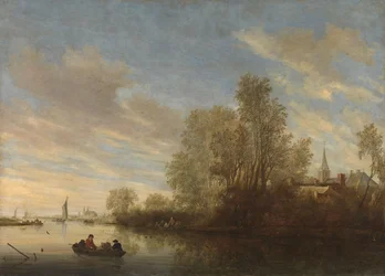 Vue sur la rivière près de Deventer