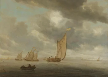 Bateaux à voile sur un plan d