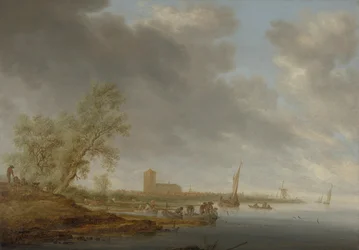 Paysage fluvial avec vue de Naarden