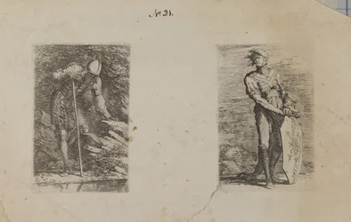 (Série de figurines) Homme armé regardant le cours d