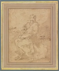 Saint François, esquisse. 1649-60