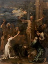 Jonas prêchant aux habitants de Ninive