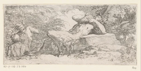 Satyre avec une flûte de Pan (Tritons et dieux des rivières)