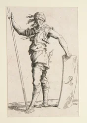 Soldat avec lance et bouclier