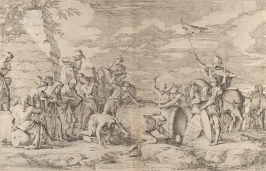 La Mort de Marcus Atilius Regulus, représenté tandis que les Carthaginois le clouent dans un tonneau, vers 1661-62