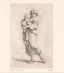 Femme avec un enfant (Kleine figuren, Figurine)