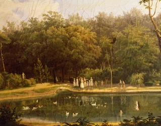 Bassin à poissons dans le Real Bosco de Portici
