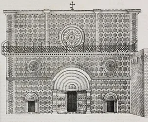 Façade de la basilique de Santa Maria di Collemaggio, L