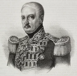 Portrait du maréchal Francesco Maria Tanchi (1773-1843), lithographie de Salvatore Puglia de Poliorama Pittoresco, n 46, 24 juin