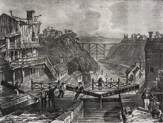 Vue de Lockport, dans l