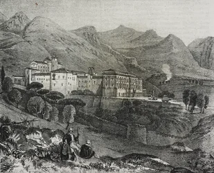 Vue du monastère de San Martino delle Scale près de Palerme, Sicile, Italie