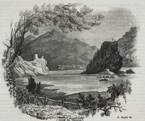 Vue sur le fleuve Danube, lithographie de Salvatore Puglia de Poliorama Pittoresco, n 31, 11 mars