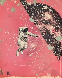 Astronaute Pink Galaxy