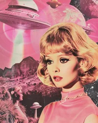 Rêve spatial rétro blond