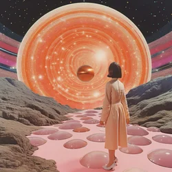 Contempler la planète orange