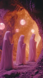 La grotte des figures mystiques lumineuses