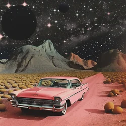 Voiture rose « Cosmic Desert »