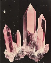Cristaux cosmiques roses