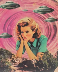 Femme rétro de science-fiction