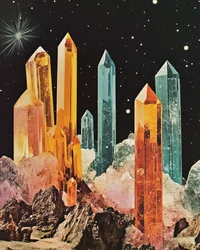 Sommets de cristal étoilés
