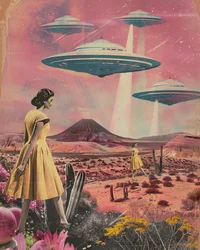 Vintage : OVNI dans le désert - Femmes