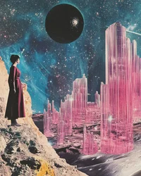 Une femme contemple Crystal City
