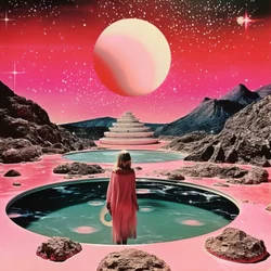 Femme en rose « Cosmic Oasis »