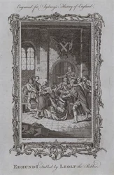 Edmond Ier poignardé par Leolf le voleur