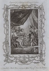Édouard le Prince Noir servant Jean Roi de France son prisonnier