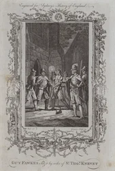 Guy Fawkes arrêté par ordre de Sir Thomas Knevet (gravure)