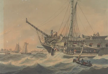 Navire de guerre et navigation au large de la côte