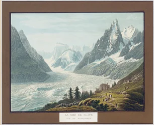 La Mer de Glace, vue de Montanvert