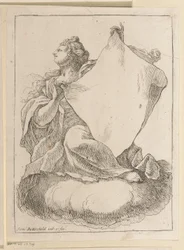 Femme avec un tissu dans les mains (Diverses conceptions)