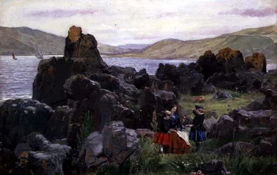 Mlle Beath avec Nelly et Tom, vers 1863