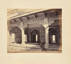 Agra : le fort, intérieur du zenana, montrant les mosaïques