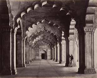 Agra. La Moti Masjid, la Mosquée des Perles. Vue de l