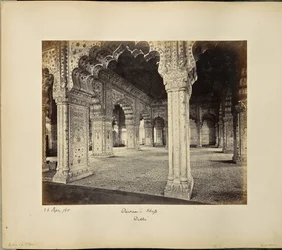 Delhi ; le palais, intérieur du Diwan-i-Khas
