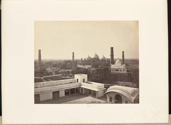 Lahore ; vue du palais dans le fort